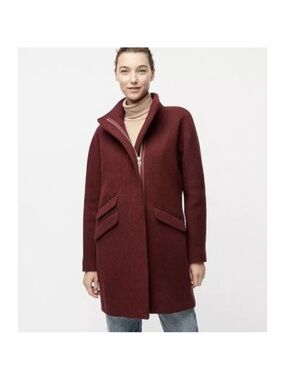 J. Crew Nello Gori Cocoon Coat in Italian Stadium Cloth Wool Blend Jacket